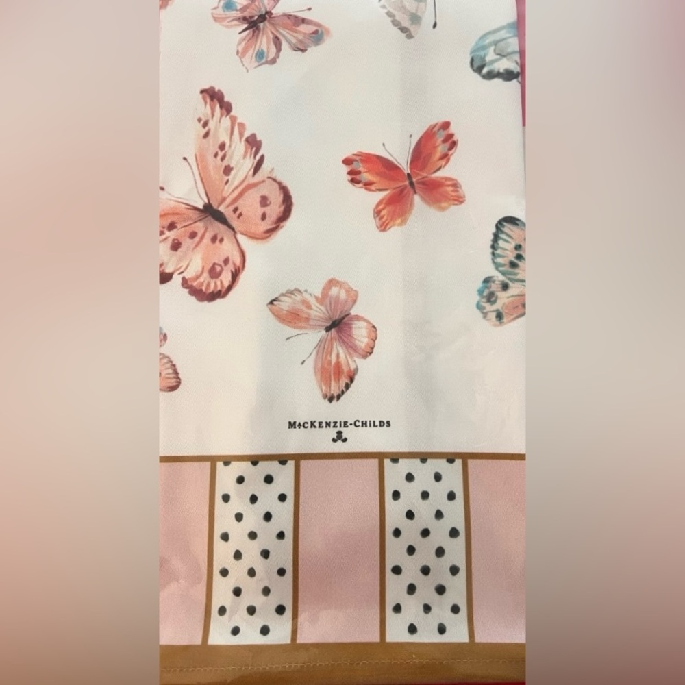 McKenzie-Childs NWT in orig. packaing gorgeous cotton Butterfly Hill Dish Towel